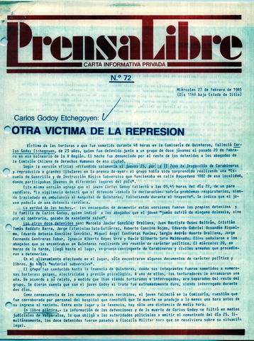 Prensa Libre - Archivo y Centro de Documentación FASIC