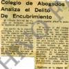 Colegio de Abogados analiza el delito de encubrimiento