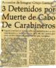 3 detenidos por muerte de cabo de Carabineros