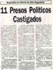 11 Presos Políticos Castigados