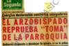 El arzobispado reprueba "toma" de la parroquia