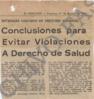 Conclusiones para evitar violaciones a derechos de salud